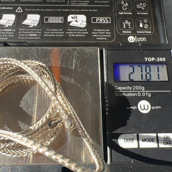 Vintage Silver Tone Thick Chain Necklace .25" Wide 23" Long Estate 27.81g Layer - Picture 4 of 4